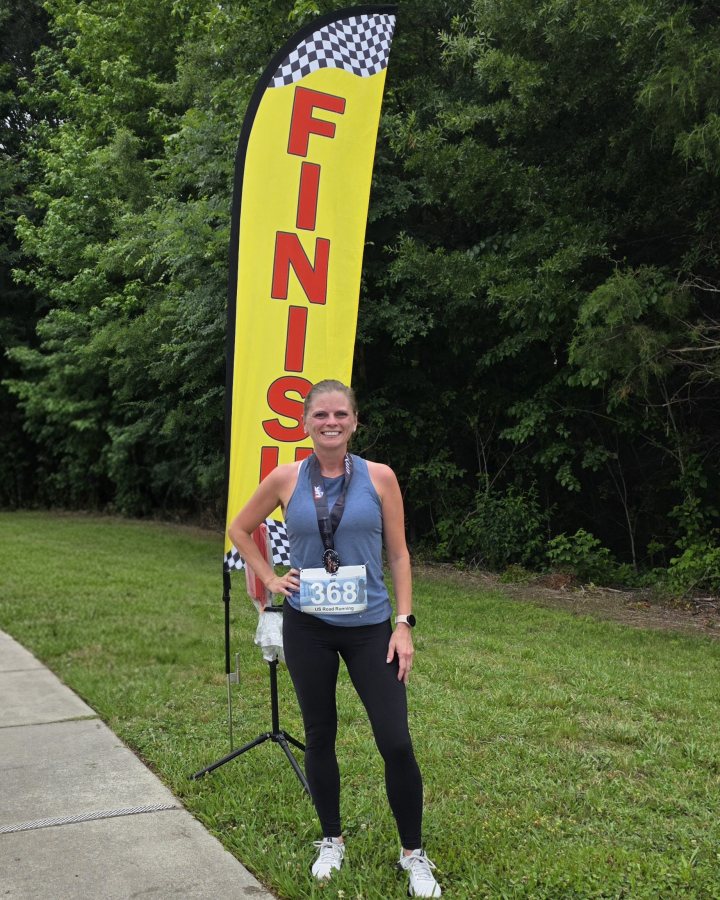 Crystal Lawson at Medal Madness 5K, 10K, & 13.1M at Concord, NC (22) - 05/30/2026 after earning 3rd FEMALE Overall