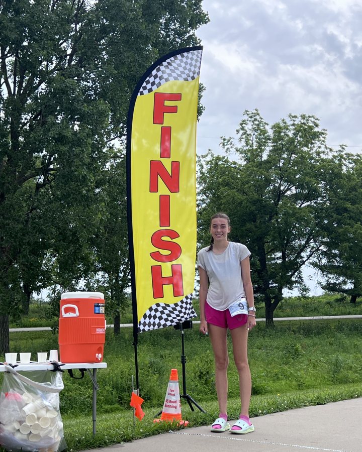 Ava Huffman at Medal Madness 5K, 10K, & 13.1M at Des Moines, IA (24) - 06/13/2026 after earning 1st FEMALE Overall