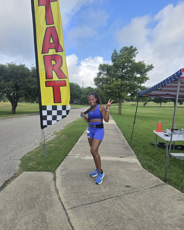 Priscilla Hasal at Medal Madness 5K, 10K, & 13.1M at Temple, TX (24) - 06/13/2026 after earning 3rd FEMALE Overall