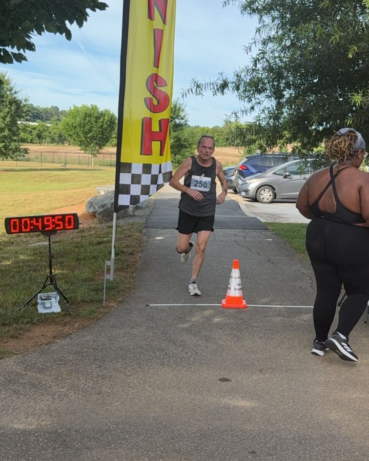 Randy Whaley at Medal Madness 5K, 10K, & 13.1M at Winston-Salem, NC (25) - 06/20/2026 after earning 3rd MALE Overall