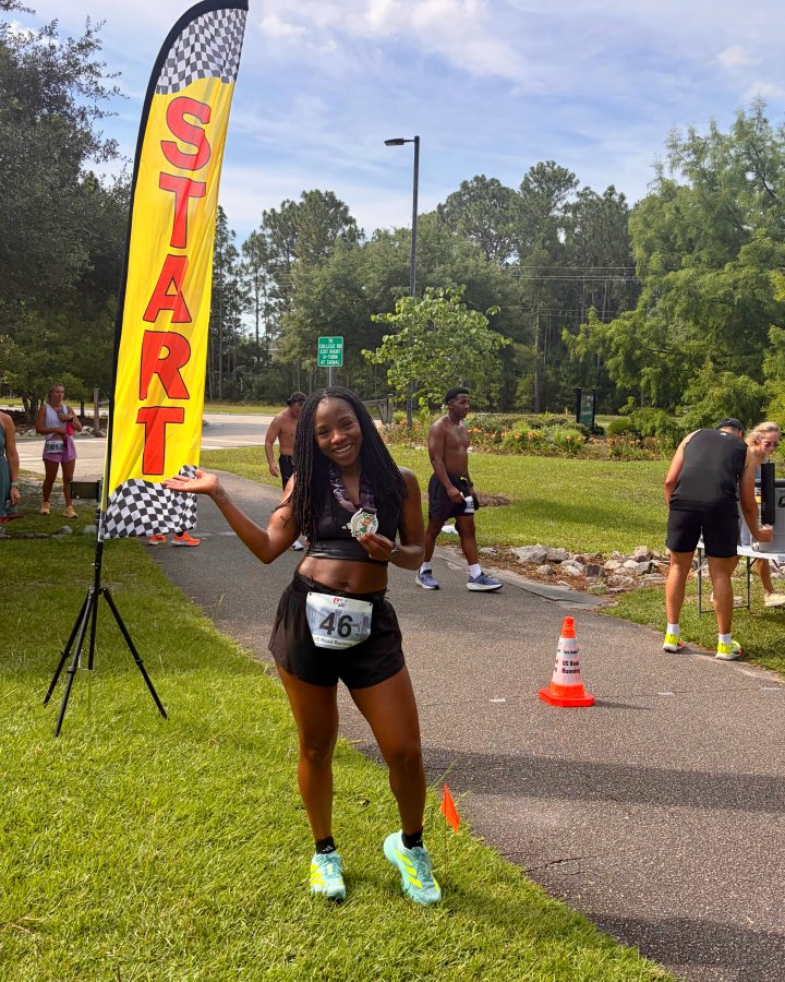 Simeka Cheserek at Medal Madness 5K & 13.1M at Wilmington, NC (25) - 06/20/2026 after earning 1st FEMALE Overall