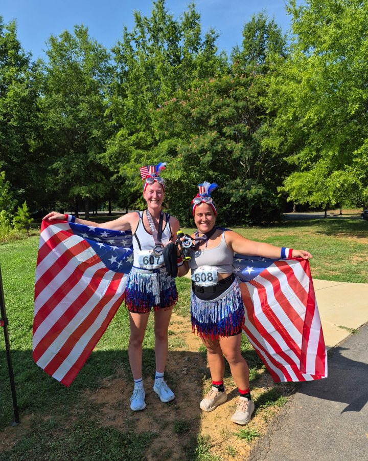 Mica Cline at Eagle 5K, 10K, & 13.1M at Charlotte, NC (27) - 07/04/2026 after earning Best Costume