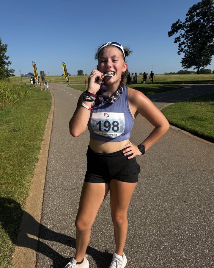 Aubree Swearingen at Eagle 5K, 10K, & 13.1M at Oklahoma City, OK (30) - 07/25/2026 after earning 1st FEMALE Overall