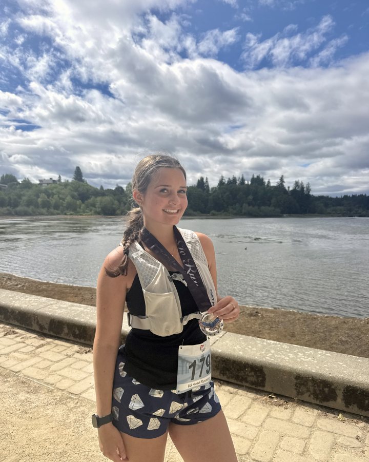 Melody Hackworth at Eagle 5K, 10K, & 13.1M at Olympia, WA (30) - 07/25/2026 after earning 1st FEMALE Overall