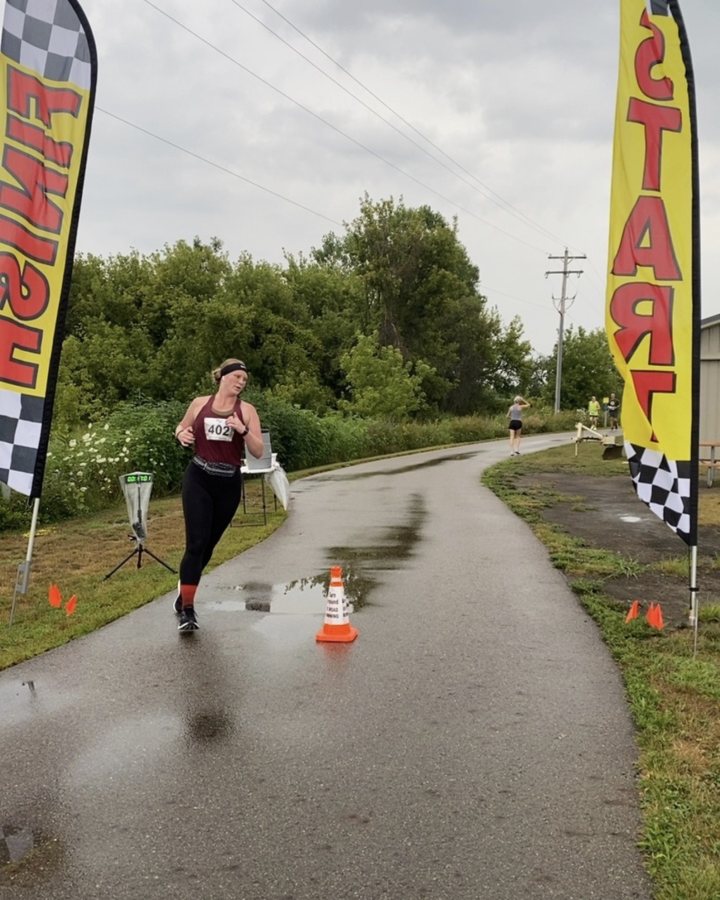 Emily Baird at Ninja 5K, 10K, & 13.1M at Grand Ledge, MI (31) - 08/01/2026 after earning 3rd FEMALE Overall