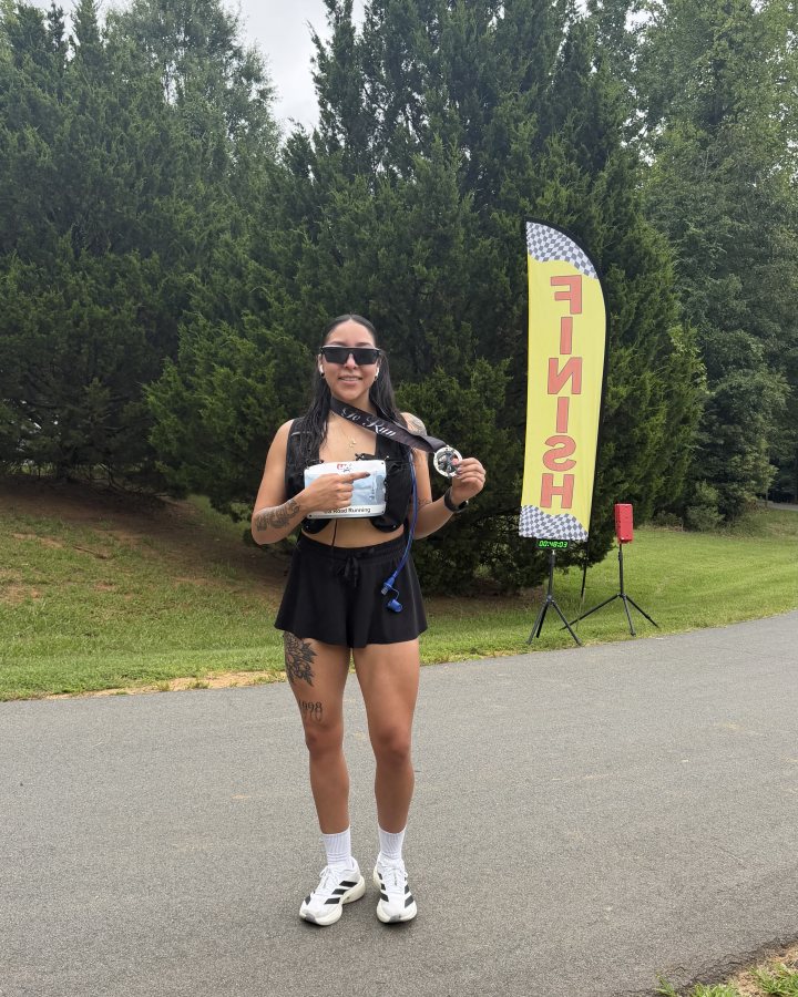 Kiara Ayala at Ninja 5K, 10K, & 13.1M at Charlotte, NC (31) - 08/01/2026 after earning 1st FEMALE Overall