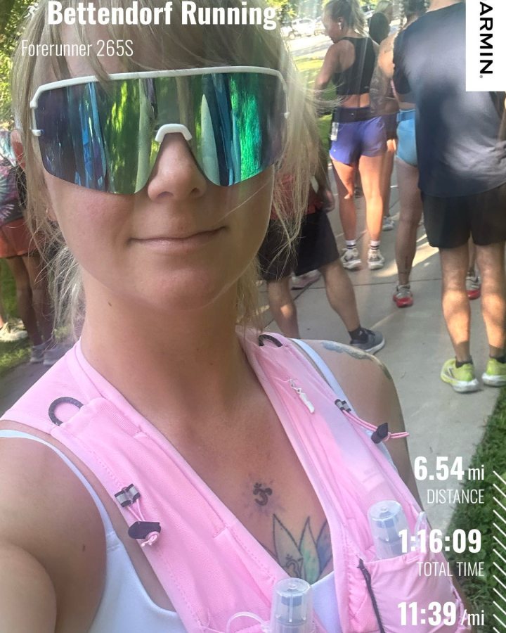 Quriosity Garcia at Eagle 5K, 10K, & 13.1M at Bettendorf, IA (29) - 07/18/2026 after earning 1st FEMALE Overall