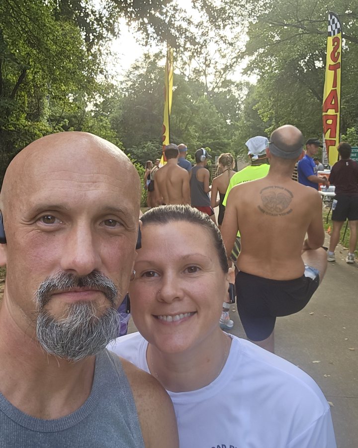 Damion Allen at Ninja 5K, 10K, & 13.1M at Longview, TX (31) - 08/01/2026 after earning 1st MALE Overall