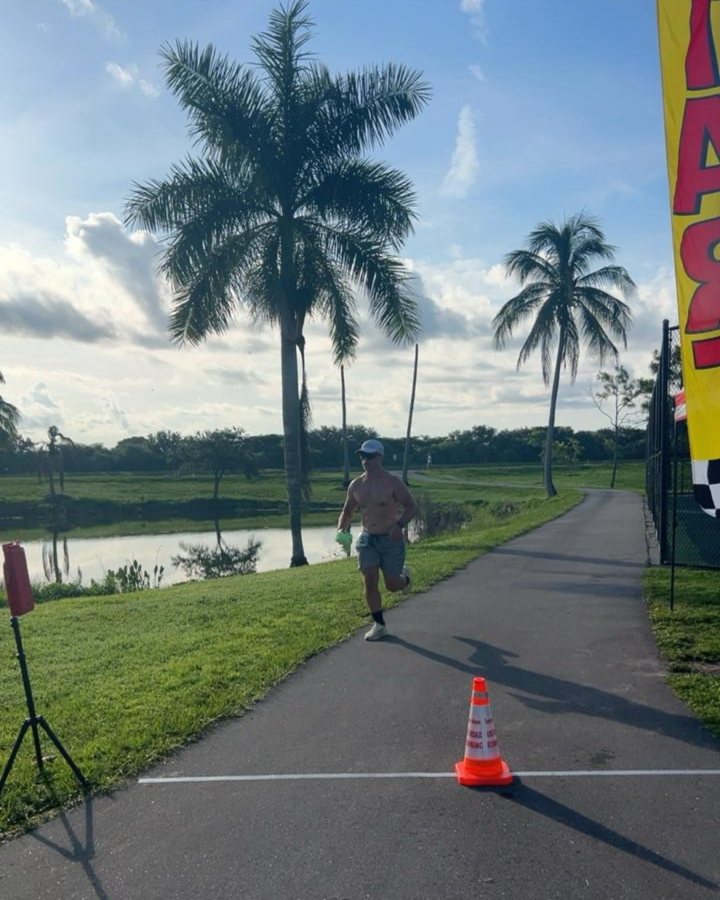 Francesco Cesare / send to Patrizia Cesare. at Ninja 5K, 10K & 13.1M at Naples, FL (31) - 08/01/2026 after earning 1st MALE Overall
