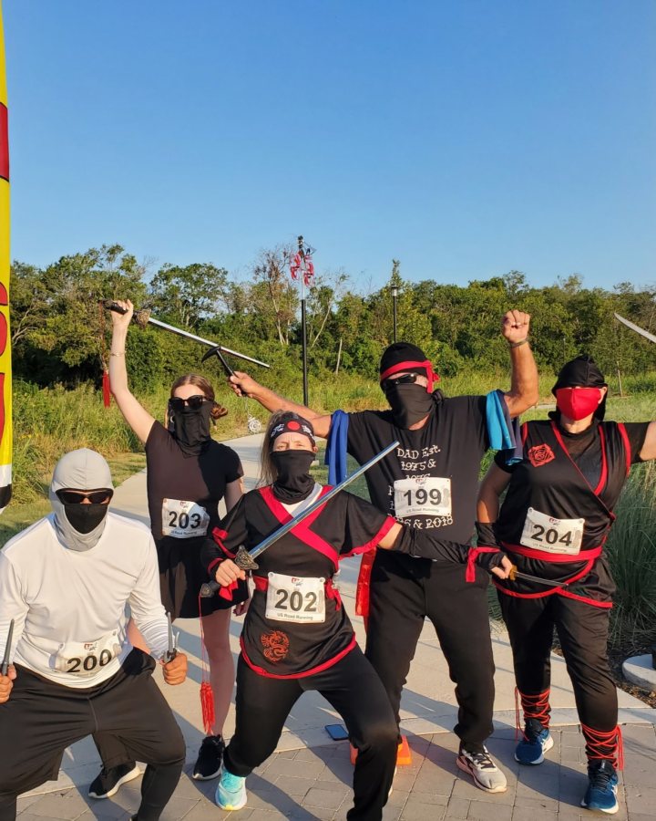 Bridget Mouton at Ninja 5K, 10K & 13.1M at Pflugerville, TX (32) - 08/08/2026 after earning Best Costume