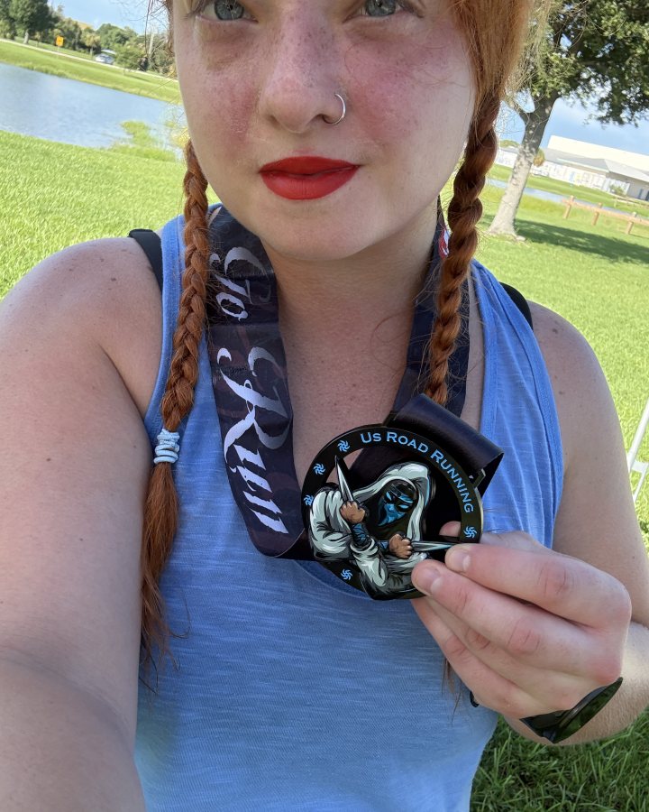 Nicole Wawryk at Ninja 5K, 10K, & 13.1M at Punta Gorda, FL (32) - 08/08/2026 after earning 2nd FEMALE Overall