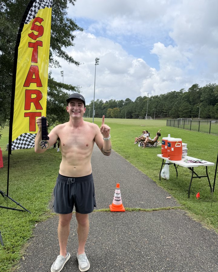 Zach Atkinson at Ninja 5K, 10K, & 13.1M at Williamsburg, VA (33) - 08/15/2026 after earning 1st MALE Overall
