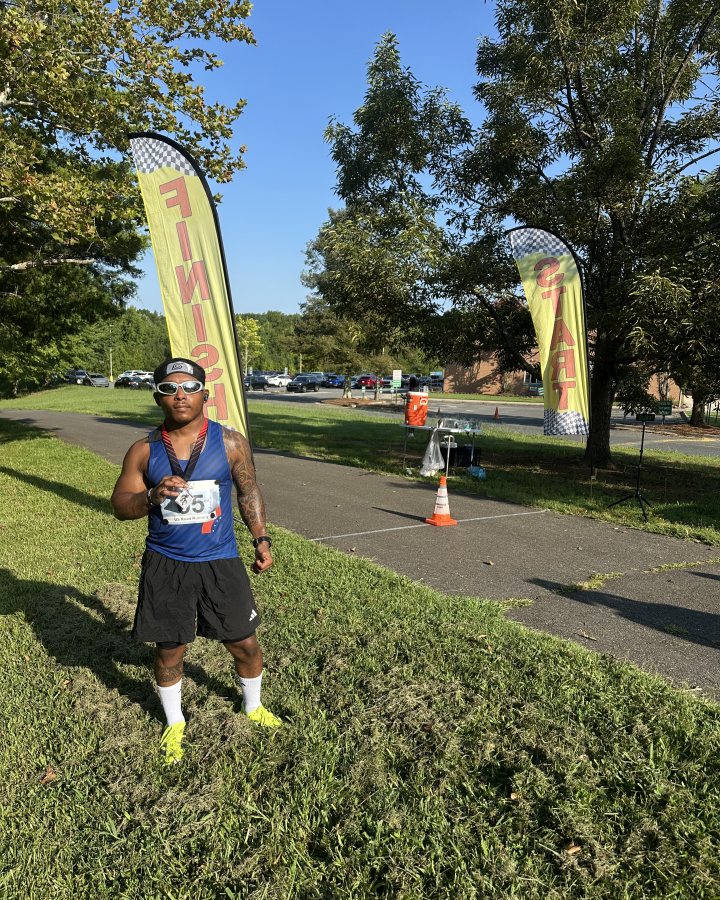 Tyjuan Brown at Ninja 5K, 10K & 13.1M at Charlotte, NC (33) - 08/15/2026 after earning 2nd MALE Overall