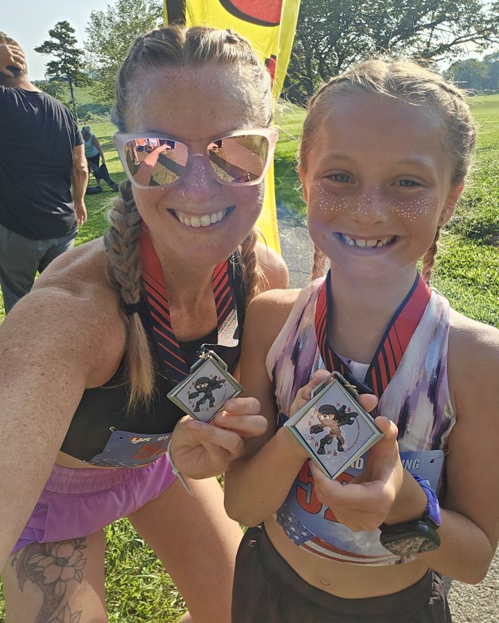 Aubriella Petersheim at Ninja 5K, & 10K at Akron, PA (33) - 08/15/2026 after earning 2nd FEMALE Overall