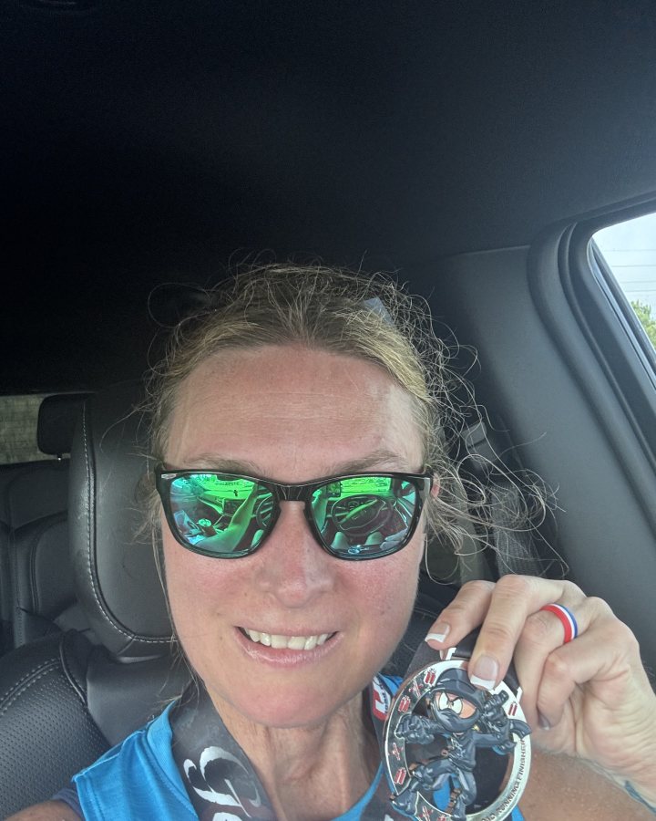 Erica Magee at Ninja 5K, 10K & 13.1M at Cypress, TX (34) - 08/22/2026 after earning 3rd FEMALE Overall