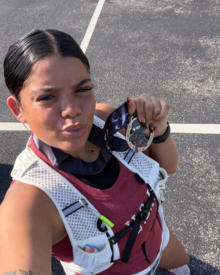 Alexis O'Bryan at Ninja 5K, 10K, & 13.1M at Bowling Green, KY (34) - 08/22/2026 after earning 1st FEMALE Overall