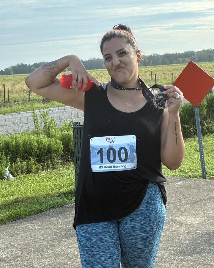 Jada Lavar at Medal Madness 5K, 10K, & 13.1M at Beaumont, TX (36) - 09/05/2026 after earning 2nd FEMALE Overall