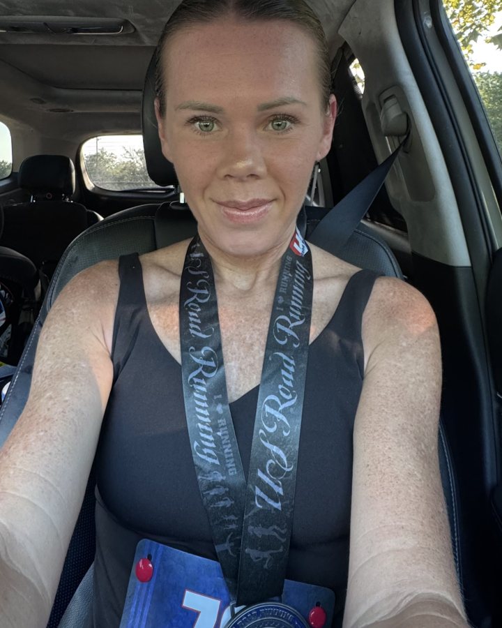 Kat Thompson at Medal Madness 5K, 10K, & 13.1M at Sapulpa, OK (37) - 09/12/2026 after earning 1st FEMALE Overall