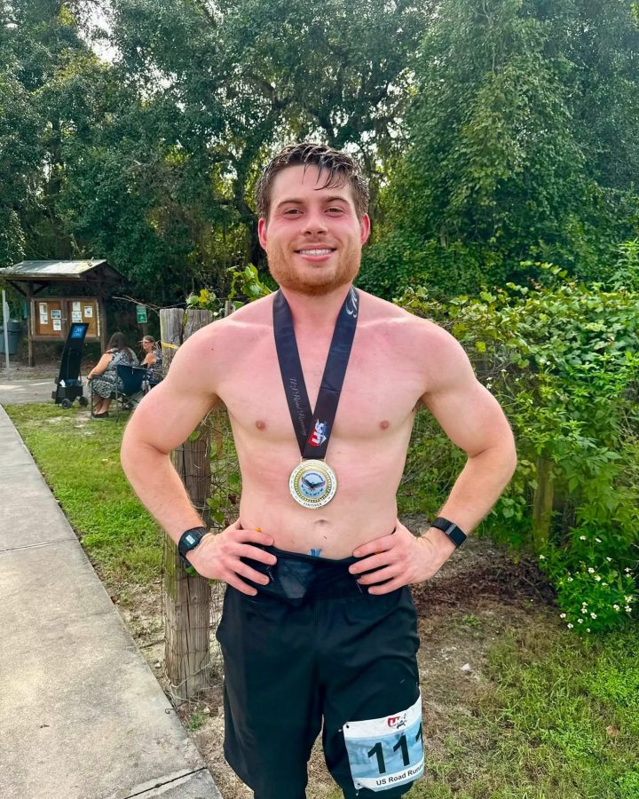Matthew Ford at Medal Madness 5K, 10K, & 13.1M at Deland, FL (37) - 09/12/2026 after earning 2nd MALE Overall