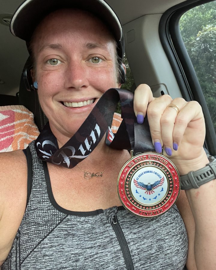Katherine Brueggemann at Medal Madness 5K, 10K, & 13.1M at Tallahassee, FL (36) - 09/05/2026 after earning 1st FEMALE Overall