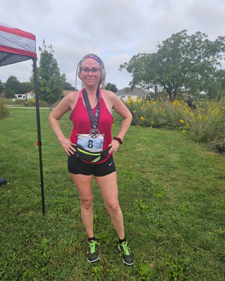 Amanda Walker-King at Medal Madness 5K, 10K, & 13.1M at Des Moines, IA (37) - 09/12/2026 after earning 1st FEMALE Overall