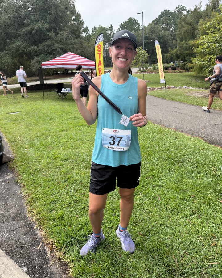 Jenessa Segoviano at Medal Madness 5K, 10K & 13.1M at Wilmington, NC (38) - 09/19/2026 after earning 1st FEMALE Overall