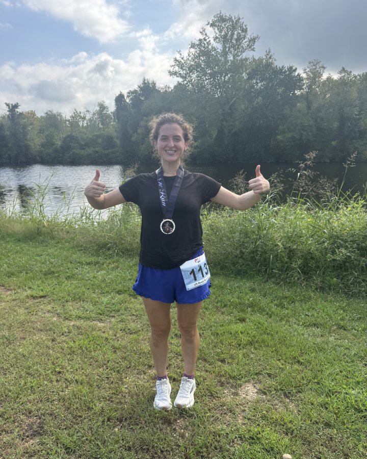 Katherine Stoops at Medal Madness 5K, 10K & 13.1M at Colonial Heights, VA (38) - 09/19/2026 after earning 1st FEMALE Overall