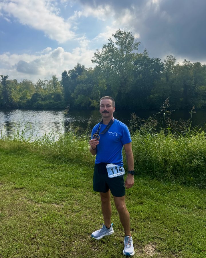 Jay Debole at Medal Madness 5K, 10K & 13.1M at Colonial Heights, VA (38) - 09/19/2026 after earning 1st MALE Overall