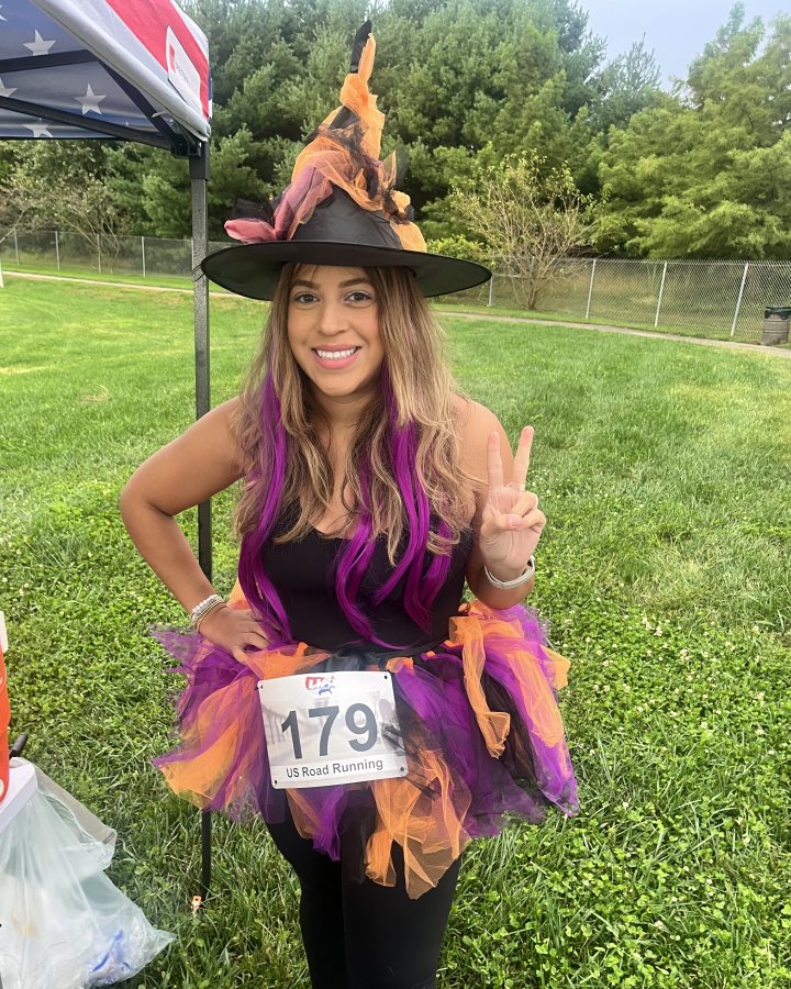 Marilyn Cignatta at Haunted 5K, 10K, 13.1M at Venice, FL (40) - 10/03/2026 after earning Best Costume