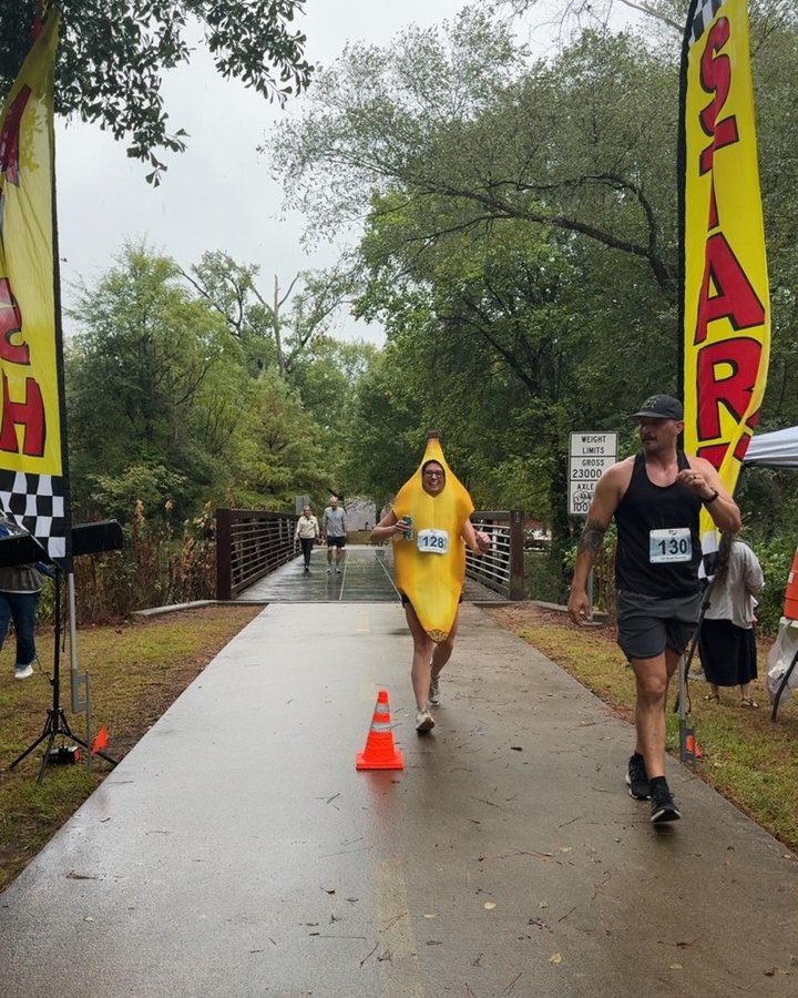 Kathleen McMillan at Haunted 5K, 10K, 13.1M & 26.2M at Longview, TX (40) - 10/03/2026 after earning Best Costume