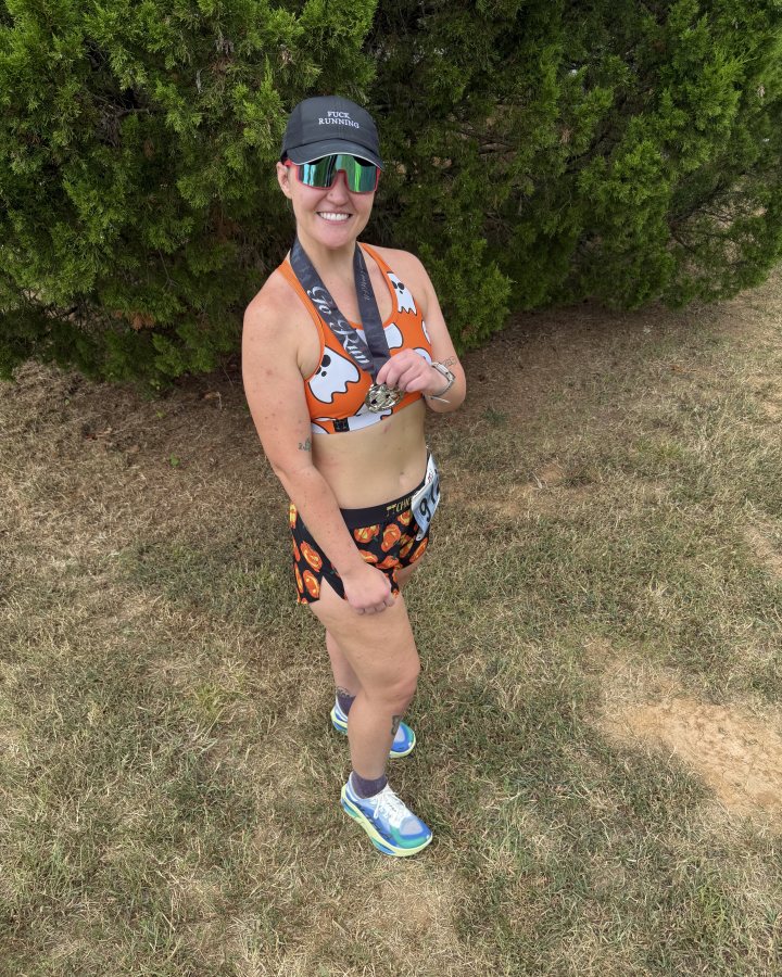 Elizabeth Langston at Haunted 5K, 10K, & 13.1M at Charlotte, NC (40) - 10/03/2026 after earning 3rd FEMALE Overall