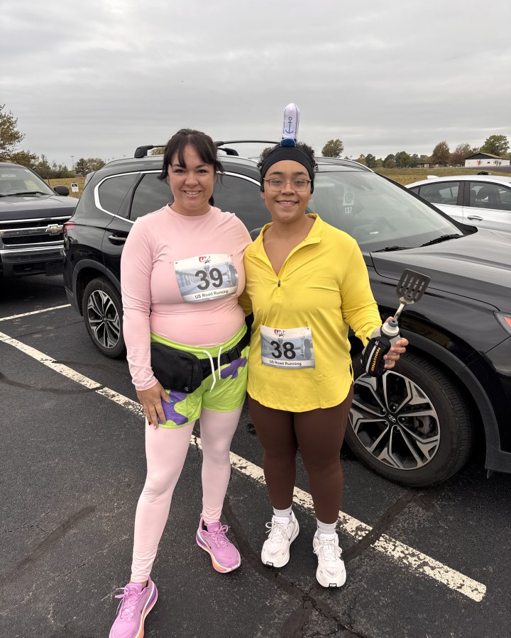 Lacy Diaz-Bassham at Haunted 5K & 10K at Fort Smith, AR (40) - 10/03/2026 after earning Best Costume