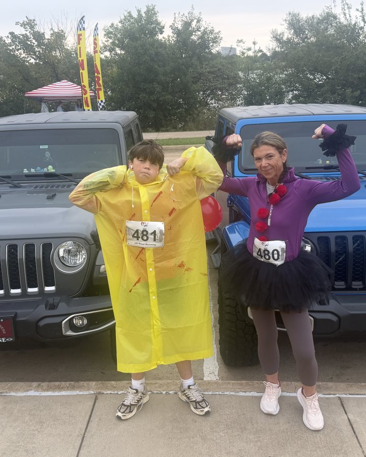 Holly Tisdale at Haunted 5K, 10K, 13.1M & 26.2M at Stillwater, OK (40) - 10/03/2026 after earning Best Costume