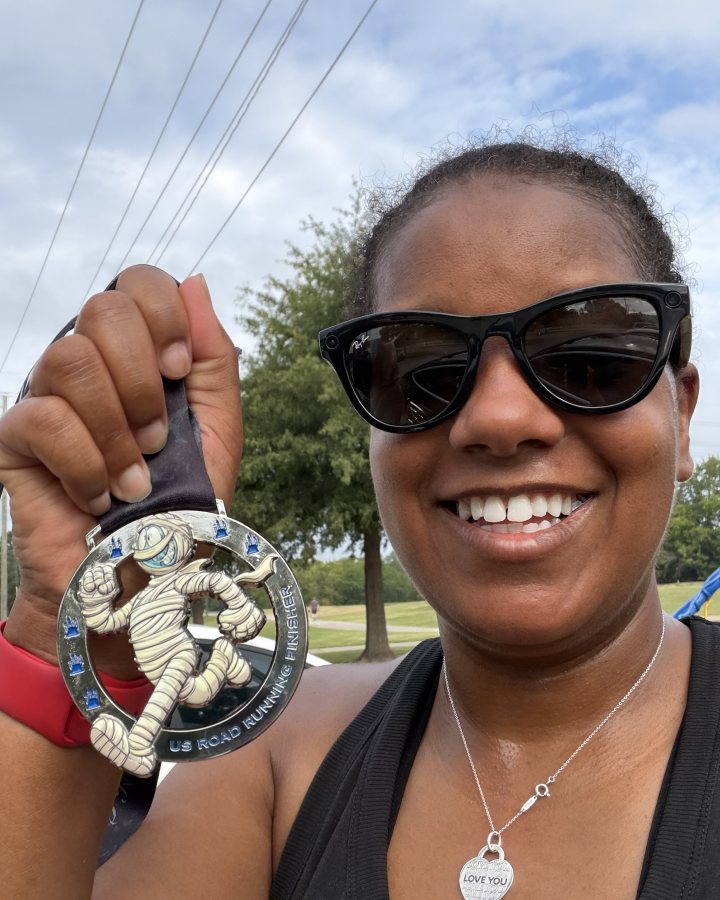 Shauna Lewis at Haunted 5K, 10K, & 13.1M at Rocky Mount, NC (40) - 10/03/2026 after earning 1st FEMALE Overall