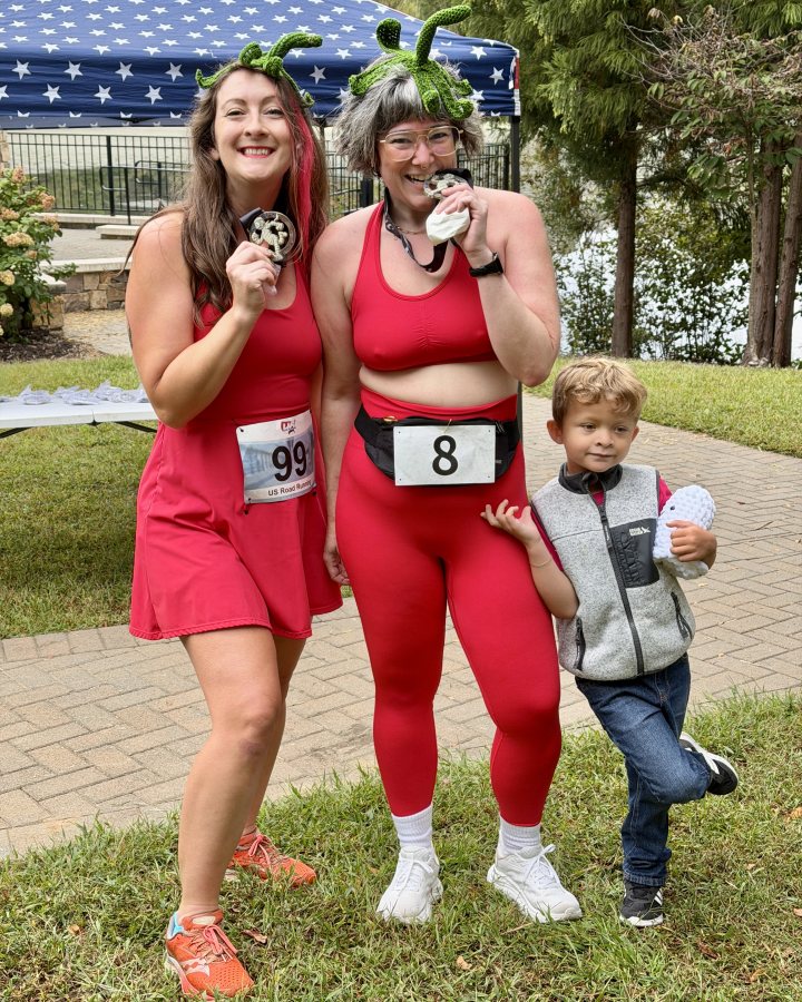 Sara McNeill at Haunted 5K, & 10K at Midlothian, VA (41) - 10/10/2026 after earning Best Costume