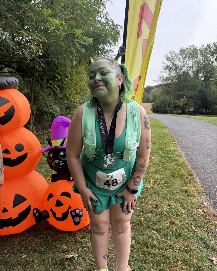 Preciosa Orozco at Haunted 5K & 10K at Westminster, MD (41) - 10/10/2026 after earning Best Costume