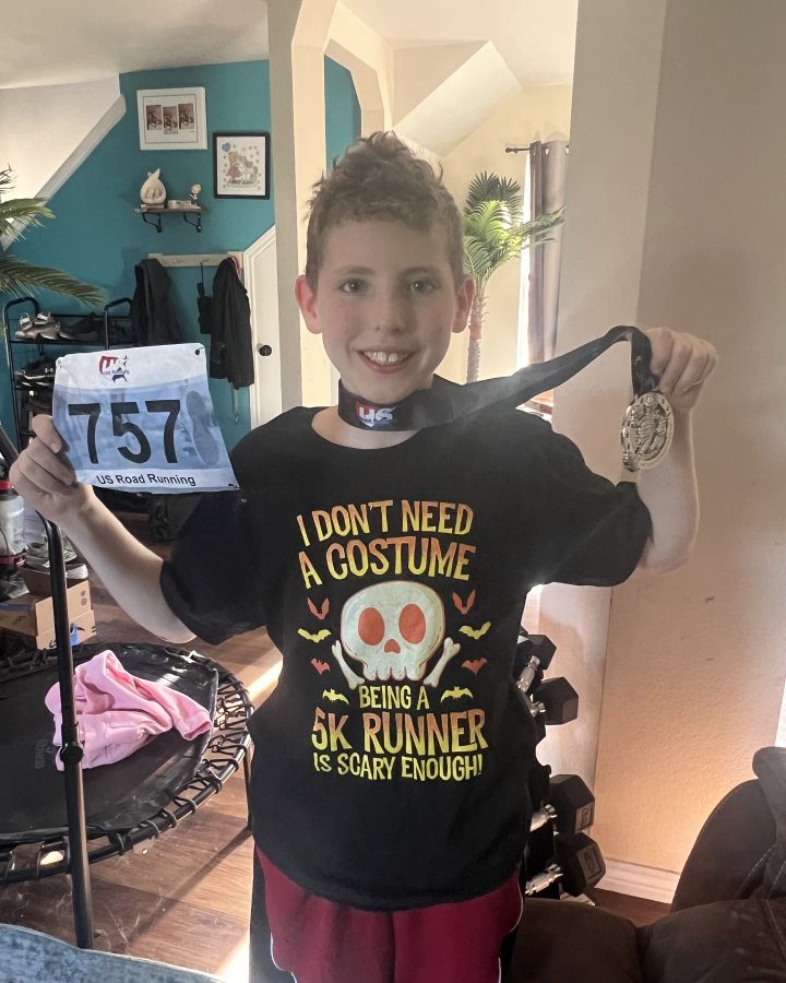Sasha McCollum Leise at Haunted 5K, 10K, & 13.1M at Temple, TX (41) - 10/10/2026 after earning Best Costume
