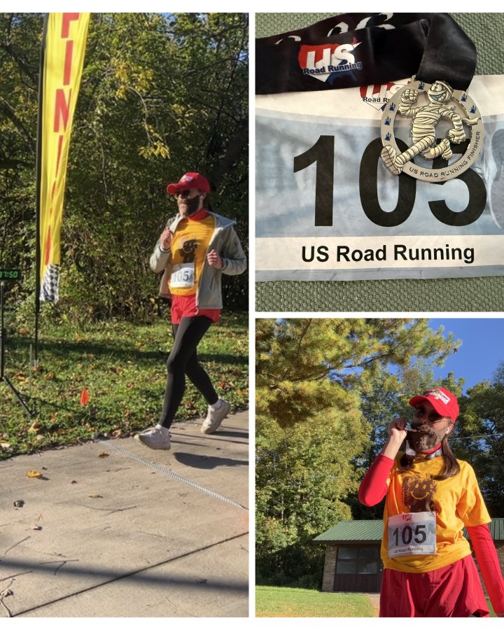 Alexis Dublo at Haunted 5K, 10K, 13.1M & 26.2M at Bettendorf, IA (42) - 10/17/2026 after earning Best Costume