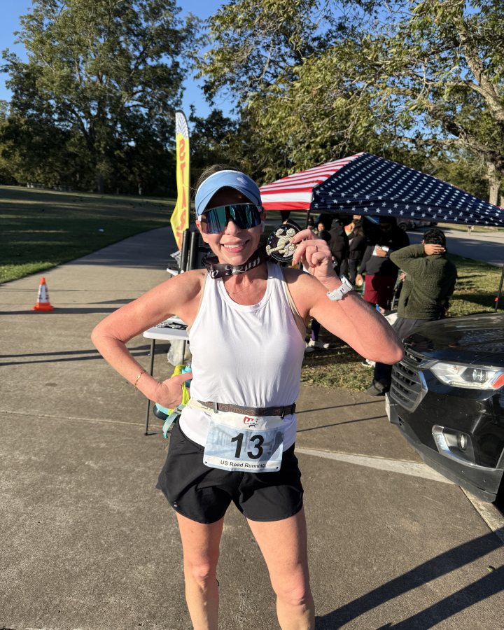 Karen Tamporello at Haunted 5K, 10K, & 13.1M at Austin, TX (42) - 10/17/2026 after earning 1st FEMALE Overall