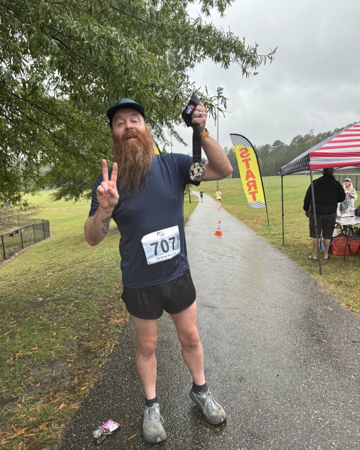 Herbie Abernethy at Haunted 5K, 10K & 13.1M at Williamsburg, VA (42) - 10/17/2026 after earning 1st MALE Overall