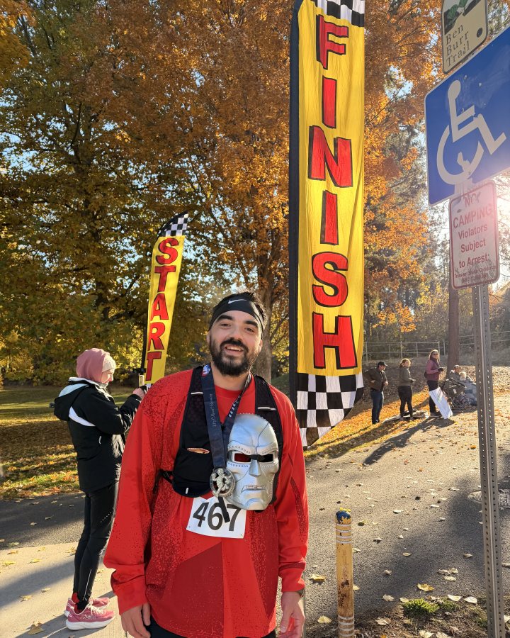 Zachary Camacho at Haunted 5K, 10K, & 13.1M at Spokane, WA (43) - 10/24/2026 after earning 1st MALE Overall