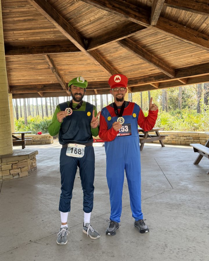 Andrew Moen at Haunted 5K, 10K & 13.1M at Panama City Beach, FL (43) - 10/24/2026 after earning Best Costume